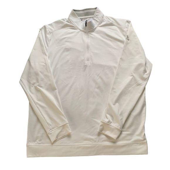 Adidas Other - Mens Adidas Quarter Zip Athletic White Long Sleeve Sweatshirt